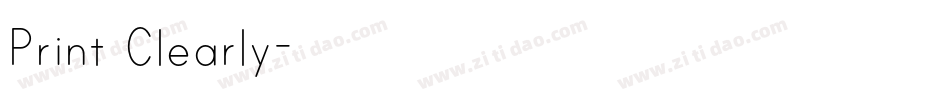 Print Clearly字体转换